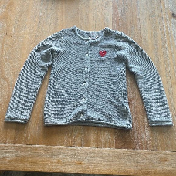 Sergent major Silver knit cardigan Girls SZ 7 - Picture 3 of 7